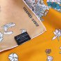 Light Flower Clothes Hermes~90cm Square TowelHand rolled twill silk square scarf (