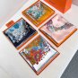 Light Flower Clothes Hermes~90cm Square TowelHand rolled twill silk square scarf (