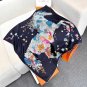 Light Flower Clothes Hermes~90cm Square TowelHand rolled twill silk square scarf (_3818