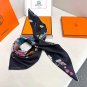 Light Flower Clothes Hermes~90cm Square TowelHand rolled twill silk square scarf (_3818