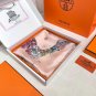 Light Flower Clothes Hermes~90cm Square TowelHand rolled twill silk square scarf (_3819