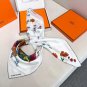 Light Flower Clothes Hermes~90cm Square TowelHand rolled twill silk square scarf (_3820