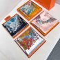 Light Flower Clothes Hermes~90cm Square TowelHand rolled twill silk square scarf (_3820