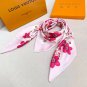 LV x TM MONOGRAM CHERRY BLOSSOM .18mm premium silk double-sided same color scarfTh