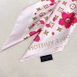 LV x TM MONOGRAM CHERRY BLOSSOM .18mm premium silk double-sided same color scarfTh