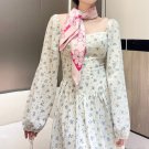 LV x TM MONOGRAM CHERRY BLOSSOM 18mm premium silk double-sided same color scarfThi