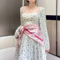 LV x TM MONOGRAM CHERRY BLOSSOM 18mm premium silk double-sided same color scarfThi