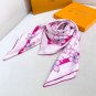 LV x TM MONOGRAM CHERRY BLOSSOM 18mm premium silk double-sided same color scarfThi