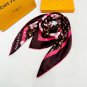 LV x TM MONOGRAM CHERRY BLOSSOM 18mm premium silk double-sided same color scarfThi_22