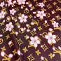 LV x TM MONOGRAM CHERRY BLOSSOM 18mm premium silk double-sided same color scarfThi_22