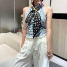 LV x TM SUPERFLAT 90 Square Towel18mm premium silk double-sided same color scarfTh_5374