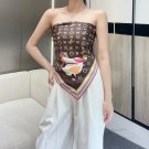 LV x TM SUPERFLAT 90 Square Towel18mm top-level silk double-sided same color scarf_707