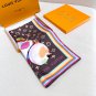 LV x TM SUPERFLAT 90 Square Towel18mm top-level silk double-sided same color scarf_707