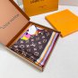 LV x TM SUPERFLAT 90 Square Towel18mm top-level silk double-sided same color scarf_3828