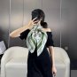 Product Name Mexican FlowersFabric Real silkSize 90 90Color Blue, Pink, Gr_4852