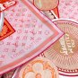 Retro PosterSize 90x90cm 100% twill silk 18mm original unit_4791