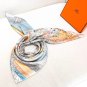 Soaring Fortune Dream 90 Square Towel~18mm Top Quality Silk Double sided PrintingH_3768