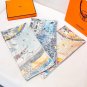 Soaring Fortune Dream 90 Square Towel~18mm Top Quality Silk Double sided PrintingH_6619