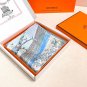 Soaring Fortune Dream 90 Square Towel~18mm Top Quality Silk Double sided PrintingH_6621