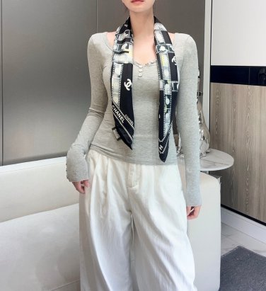 strong promotion~Chanel scarf that can be worn as a strapless scarf18mm top-level si