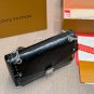 ï¿¥ 160 Folding BoxNew LV Cruise Series Black Silver LuxuryBlack embossing+silver met