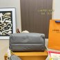 135 fold box Lv tote with wide shoulder strap and small coin purse. Size is just right 25_771