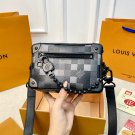 160 fold gift box LV Mini Soft Trunk black checkerboard bag soft box bag, made of classic