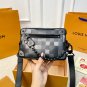 160 fold gift box LV Mini Soft Trunk black checkerboard bag soft box bag, made of classic