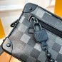 160 fold gift box LV Mini Soft Trunk black checkerboard bag soft box bag, made of classic