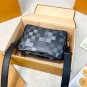 160 fold gift box LV Mini Soft Trunk black checkerboard bag soft box bag, made of classic