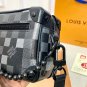 160 fold gift box LV Mini Soft Trunk black checkerboard bag soft box bag, made of classic