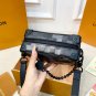 160 fold gift box LV Mini Soft Trunk black checkerboard bag soft box bag, made of classic
