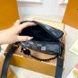 160 fold gift box LV Mini Soft Trunk black checkerboard bag soft box bag, made of classic