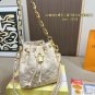 190 fold box microfiber leather 163 variable code chipLV25 Winter New Luxury BagFavori