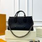 195 fold gift box LV Onthego horizontal tote bag handbag, available in three colors. Full