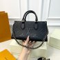 195 pairs of folding gift box LV Onthego horizontal tote bag handbag, full leather embosse