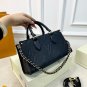 195 pairs of folding gift box LV Onthego horizontal tote bag handbag, full leather embosse