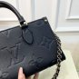 195 pairs of folding gift box LV Onthego horizontal tote bag handbag, full leather embosse