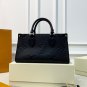 195 pairs of folding gift box LV Onthego horizontal tote bag handbag, full leather embosse