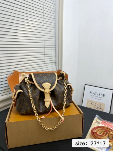 195 with foldable airplane box (chip version)Size 27  17LV New Odyssey Handbag, Flowe