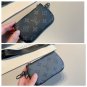 215 Cowhide seriesTop quality LV counter classic Black Warrior Trio three in one men's