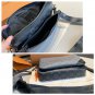 215 Cowhide seriesTop quality LV counter classic Black Warrior Trio three in one men's
