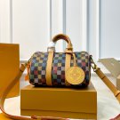 215 fold gift box LV 2025 springsummer new checkerboard pillow bag handbag, made of multi