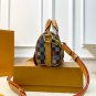 215 fold gift box LV 2025 springsummer new checkerboard pillow bag handbag, made of multi