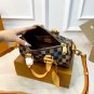 215 fold gift box LV 2025 springsummer new checkerboard pillow bag handbag, made of multi