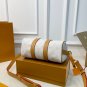 215 pairs of foldable gift box LV Keepall 25 white denim travel bag, made of Monogram Arch
