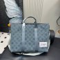 230 (without box)Size 45.34cmLv denim tote bag travel bag, embossed with Monogram patt
