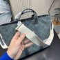 230 (without box)Size 45.34cmLv denim tote bag travel bag, embossed with Monogram patt