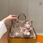 Accessories P195LV Onthego 25cm embossed jungle bagFashion tote bag elephant grayFol