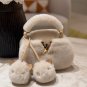 Adored by LV's new plush cap#How could a handbag have such a cute bagThe furry texture